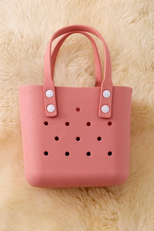 Girls Mini Rubber Tote Bag