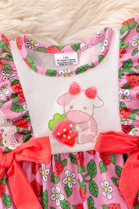 Baby Girl Strawberry Print Romper